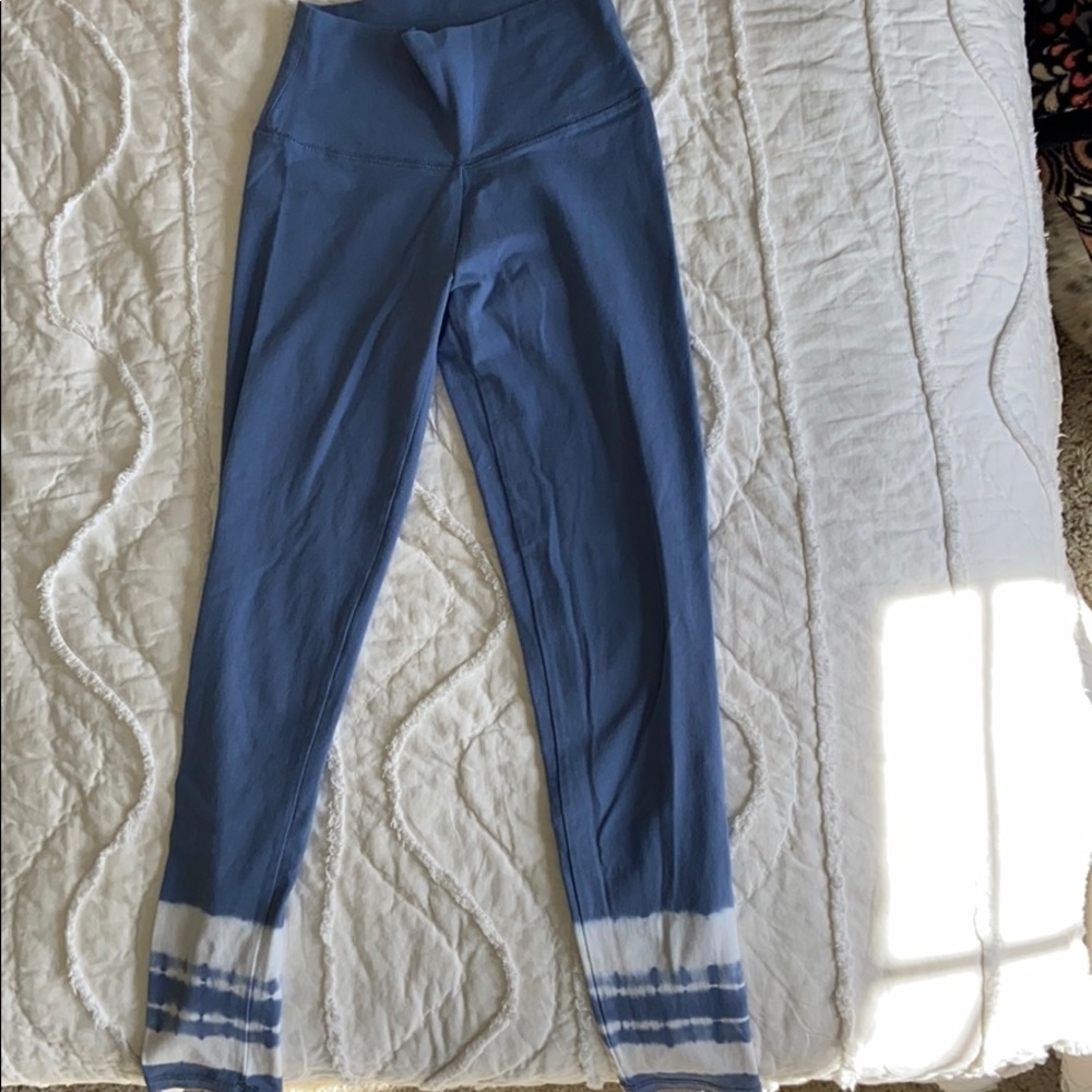 aerie 7/8 blue tie dye leggings